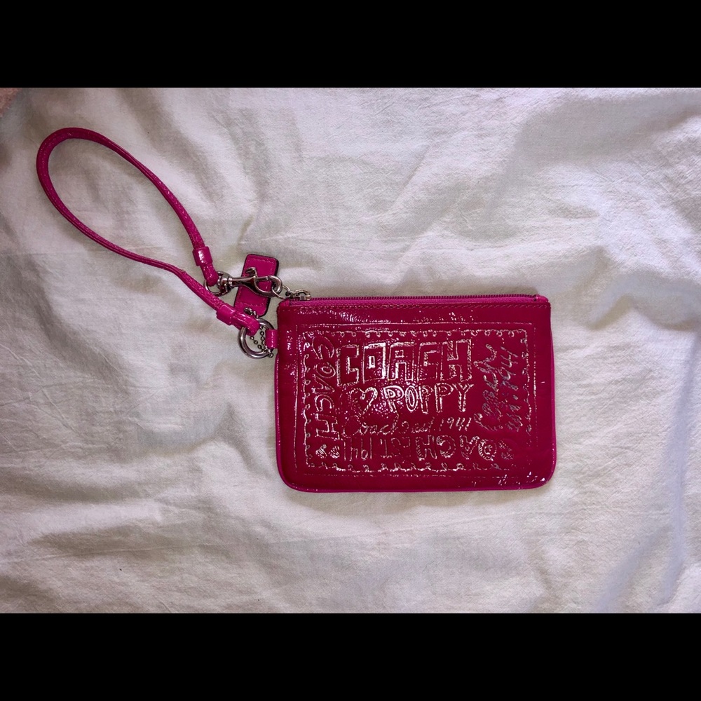 Coach Poppy Pink Wristlet